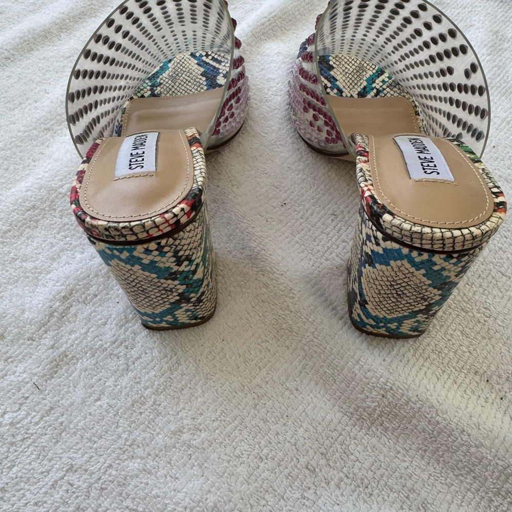 Steve Madden Multicolor Rhinestone Mules - Picture 2 of 8